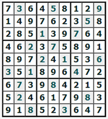 Ответы на онлайн Судоку №945 'Угрехвостик'